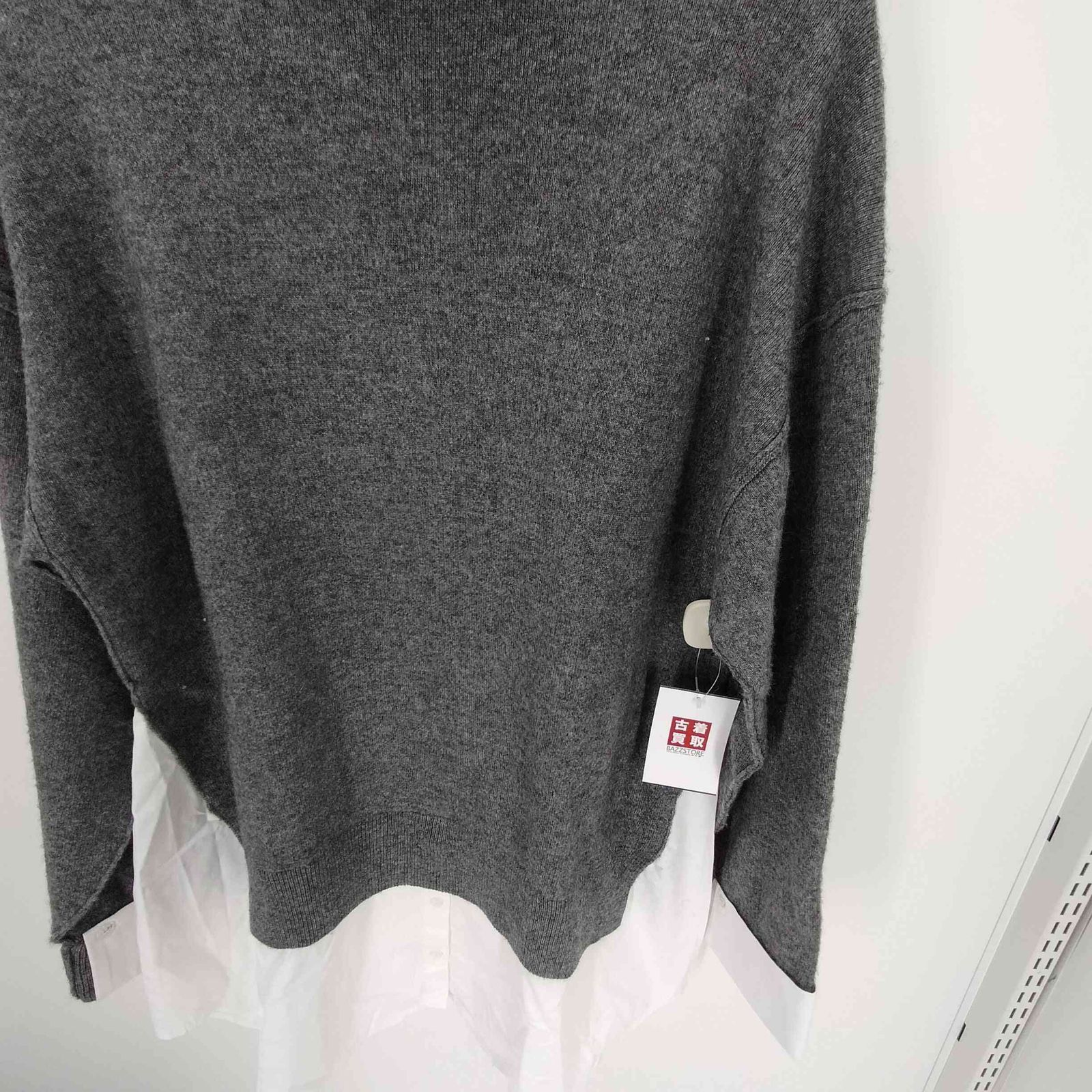 ザラ ZARA コンビポプリンニットセーター レディース import：M - メルカリ