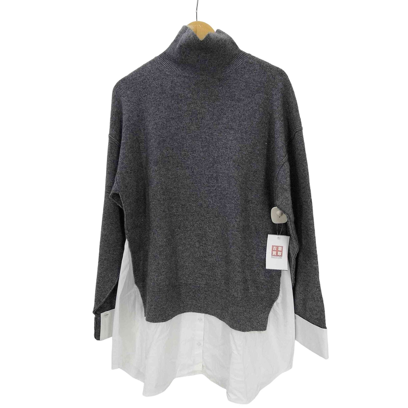 ザラ ZARA コンビポプリンニットセーター レディース import：M - メルカリ