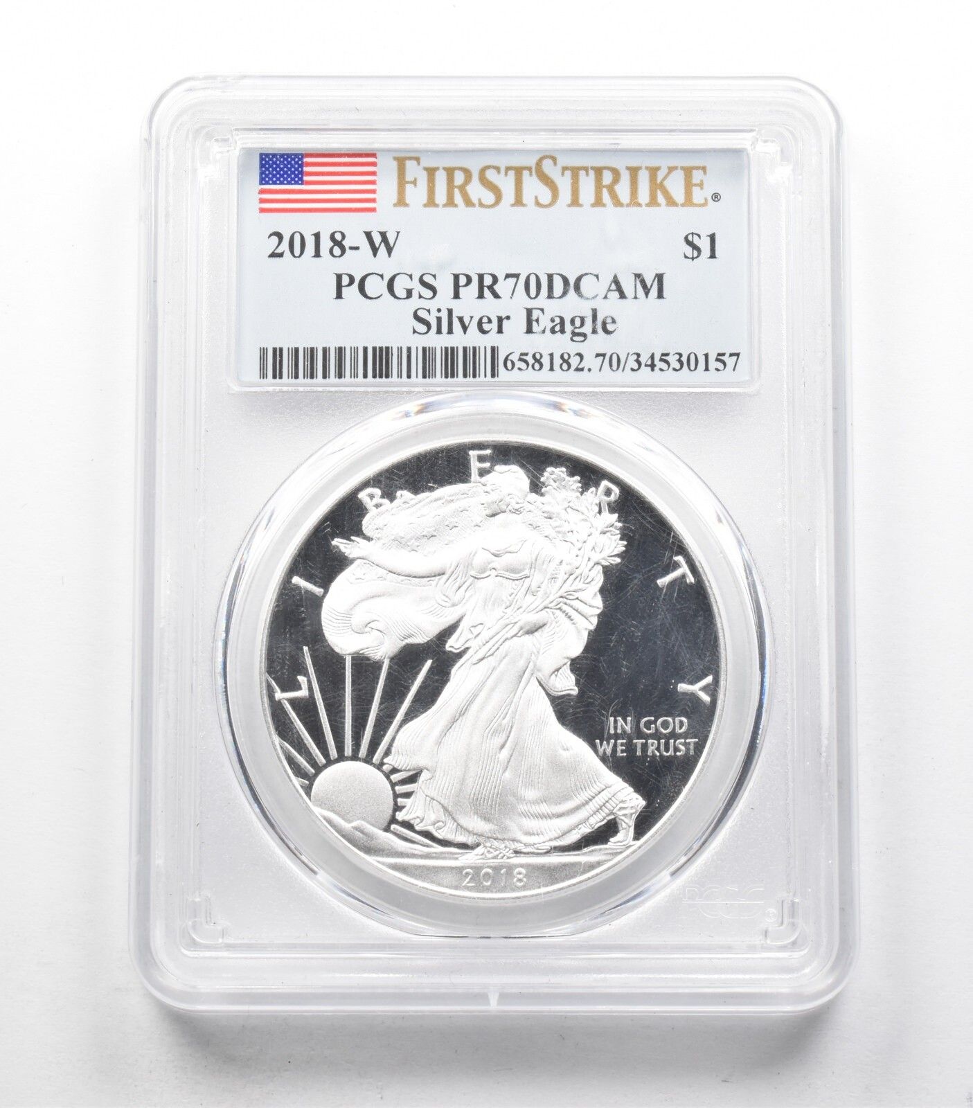 アメリカ　イーグル銀貨　２０１８年　PCGS PR70DCAM PR70 DCAM 2018-W アメリカンシルバーイーグル FS PCGS *0628 - メルカリ