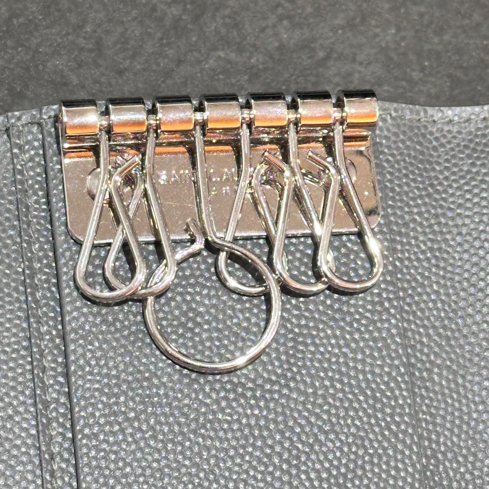 SAINT LAURENT PARIS レザー キーケース サンローラン グレー F