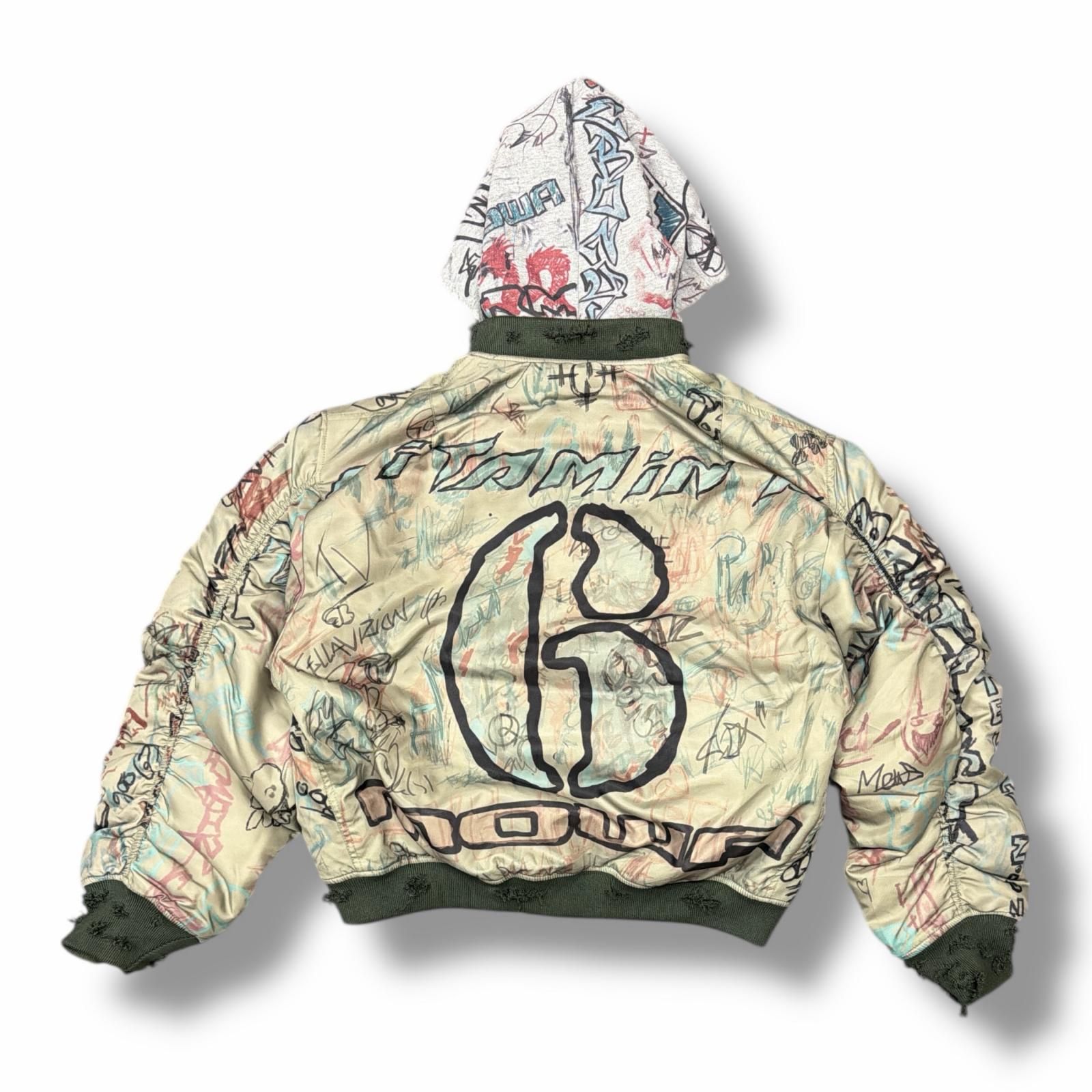 Mowalola 25AW graffiti bomber jacket グラフィティ ボンバー