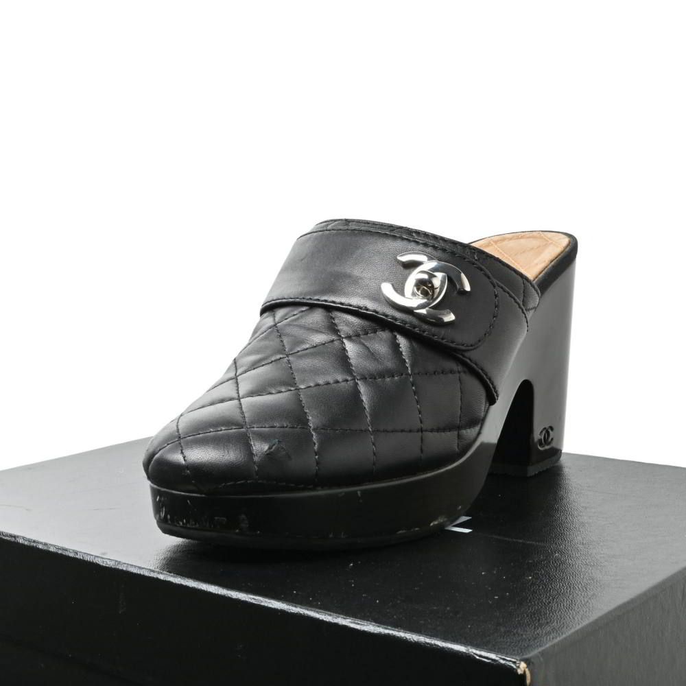 CHANEL G27533 マトラッセ レザー サボ サンダル ココマーク - メルカリ