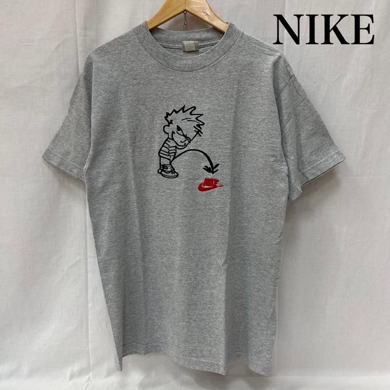 ナイキ 90s 銀タグ 白タグ PISS BOY Tシャツ 小便小僧 グレー M USA製 