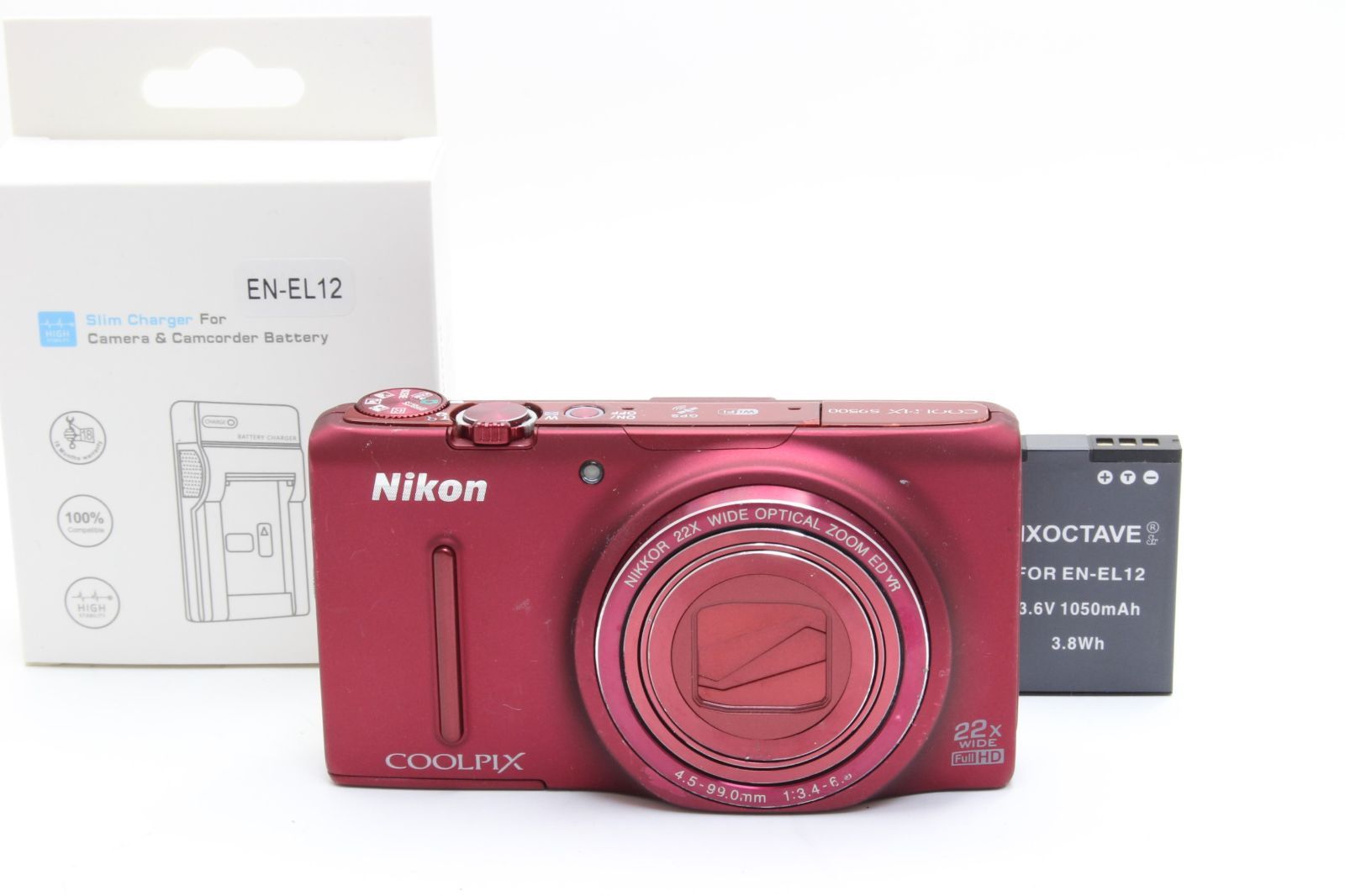 B (並品) Nikon ニコン COOLPIX S9500 レッド 初期不良返品無料 12-83