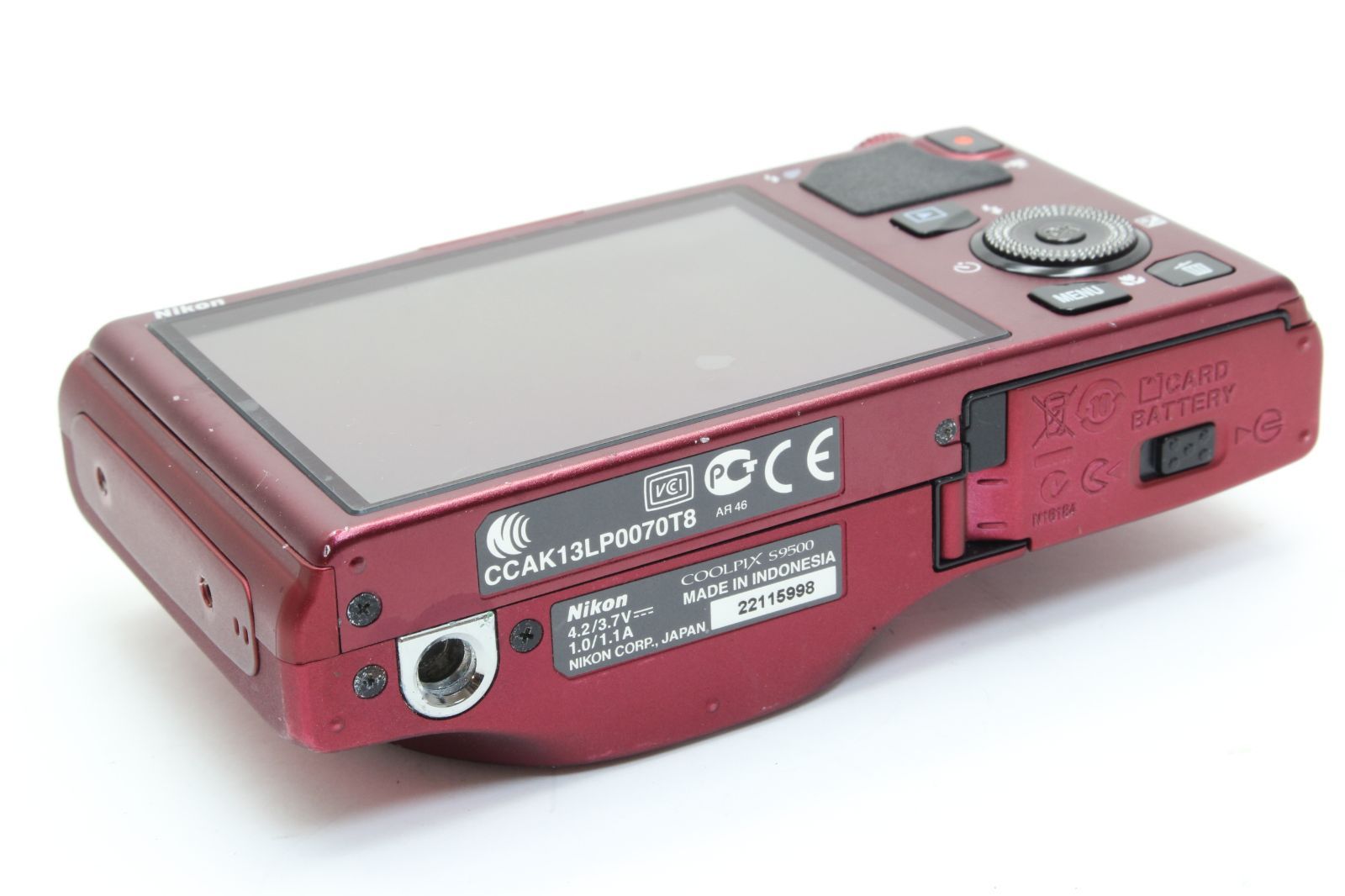 B (並品) Nikon ニコン COOLPIX S9500 レッド 初期不良返品無料 12-83