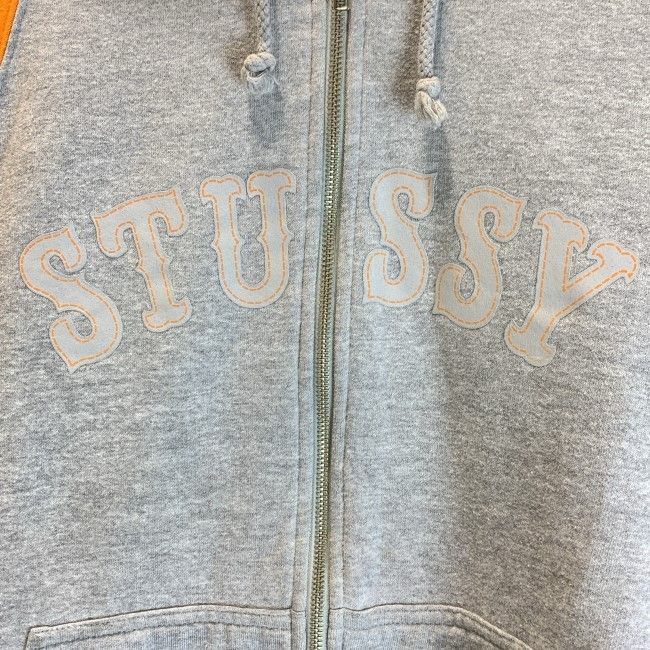 STUSSY OLD STUSSY ジップアップパーカー フルジップ フード 裏起毛