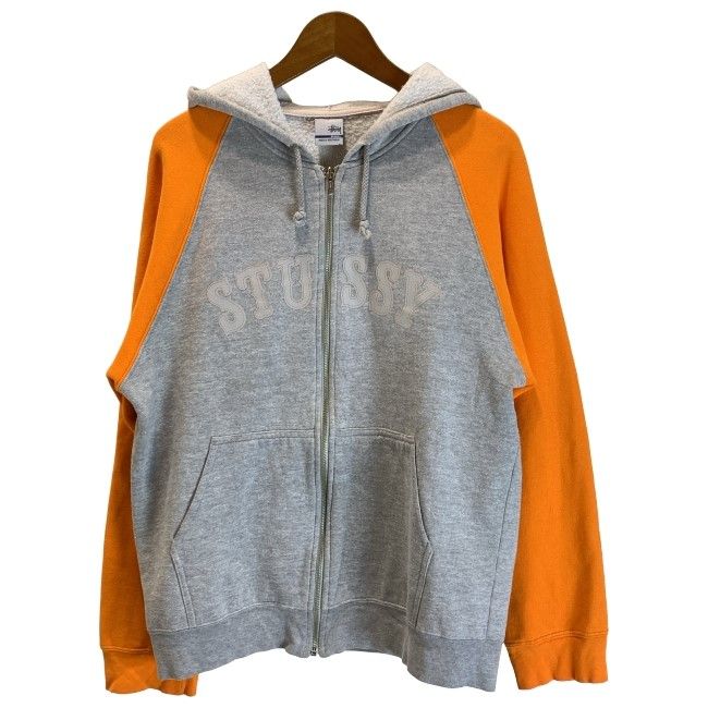 STUSSY OLD STUSSY ジップアップパーカー フルジップ フード 裏起毛