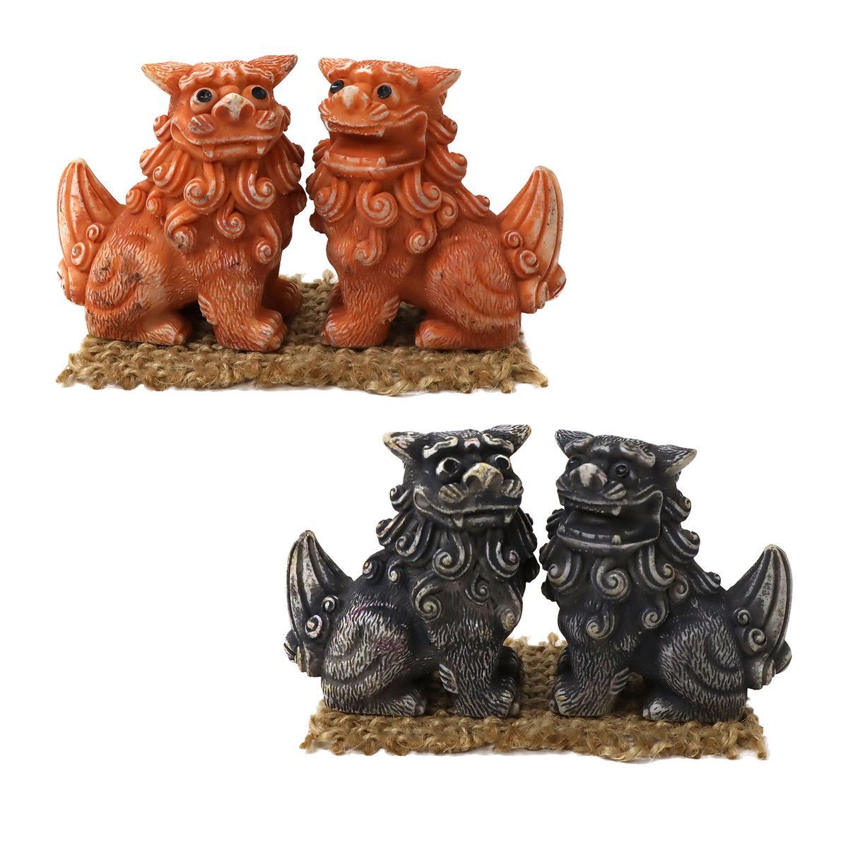 55mm 招福レギュラー獅子(座) シーサー ウェザリングタイプ 1個 単品