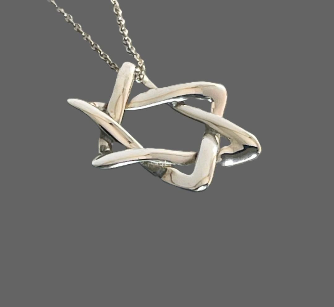 TIFFANY & Co. スターオブダビデ ネックレス シルバー925 - メルカリ