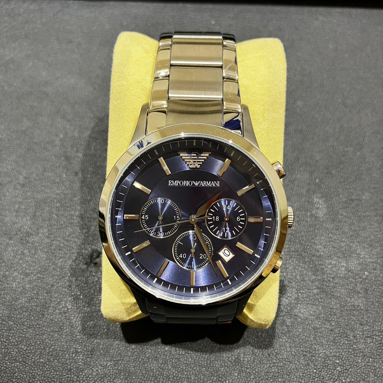 ☆稼動品EMPORIO ARMANI 腕時計 クロノグラフ エンポリオ
