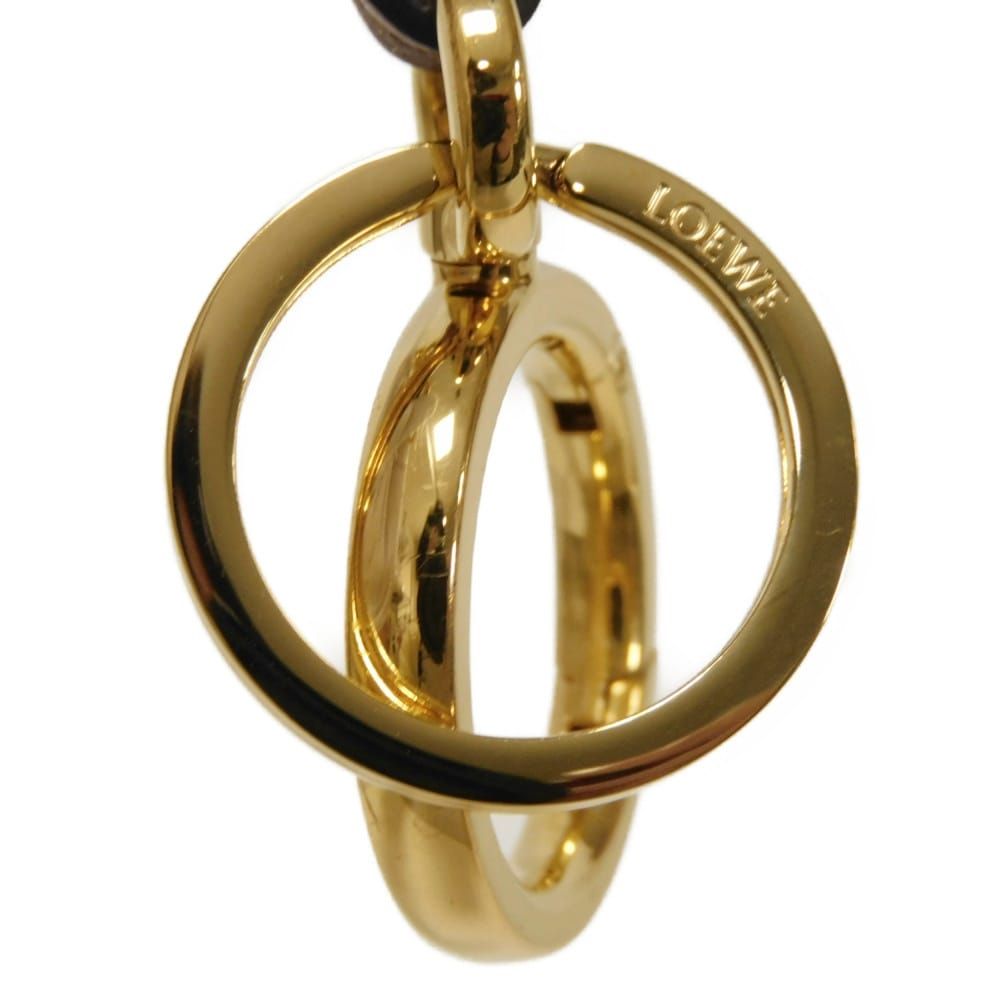 ロエベ アナグラム チャーム (カーフ) チャーム ゴールド/タン LOEWE LOEWE - LOEWE ロエベ アナグラム チャーム カーフ タン ゴールド