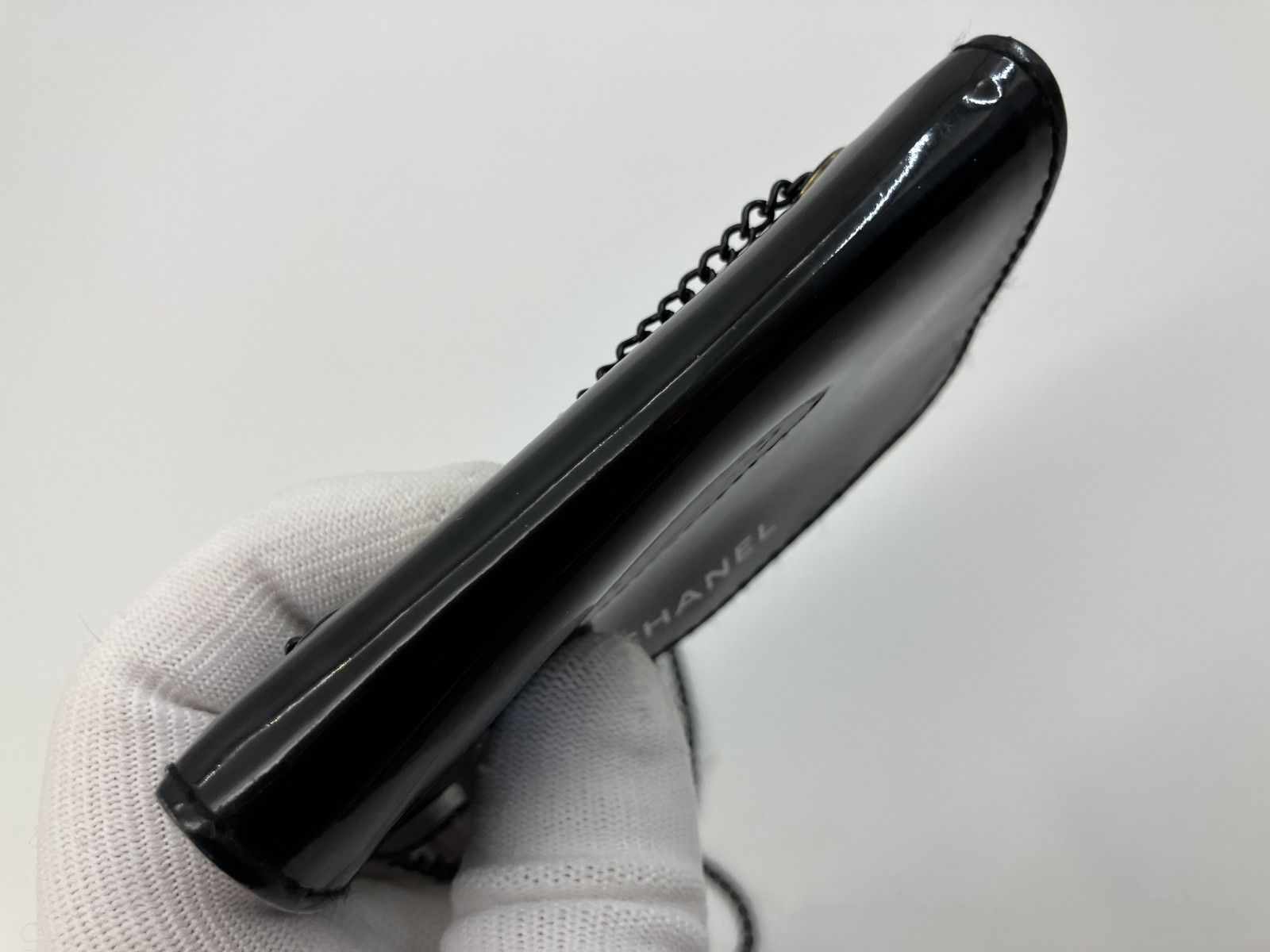 CHANEL コスメケース チェーン ショルダー ノベルティ 非売品 ブラック 幅約10cm　チェーン全長：55cm CHANEL コスメケース チェーン ショルダー ノベルティ 非売品 ブラック