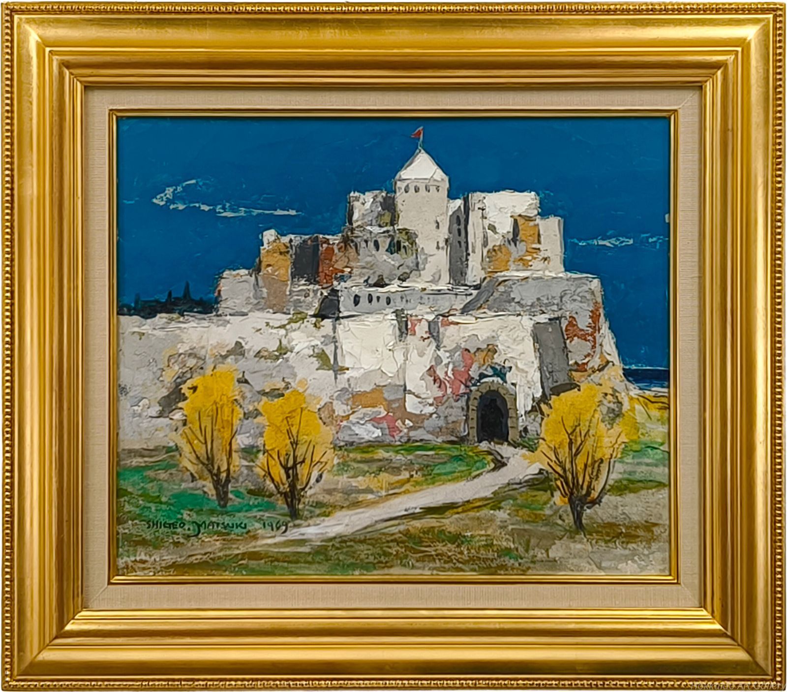 高木春太郎「海」 額42.7×51.5 絵24×33cm￼ 板絵油彩画 高木春太郎「海」 額42.7×51.5 絵24×33cm￼ 板絵油彩画 高木春太郎「海