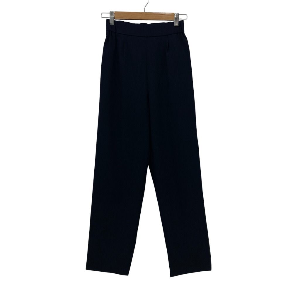 美品 22AW yori ヨリ ハンサムスラックス パンツ サイズ34 ネイビー