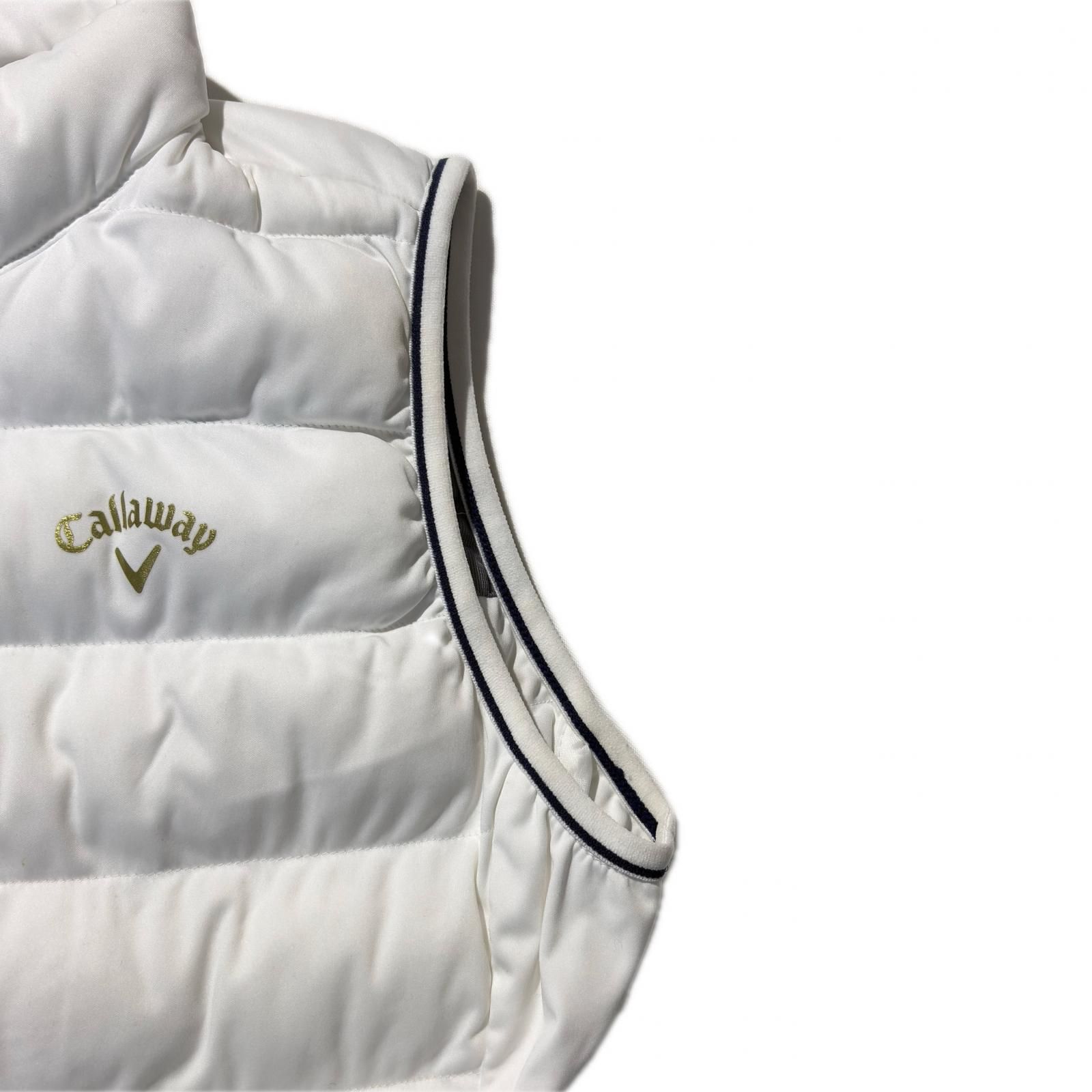 中古 レディース キャロウェイ Callaway ベスト S 白 ホワイト 中綿