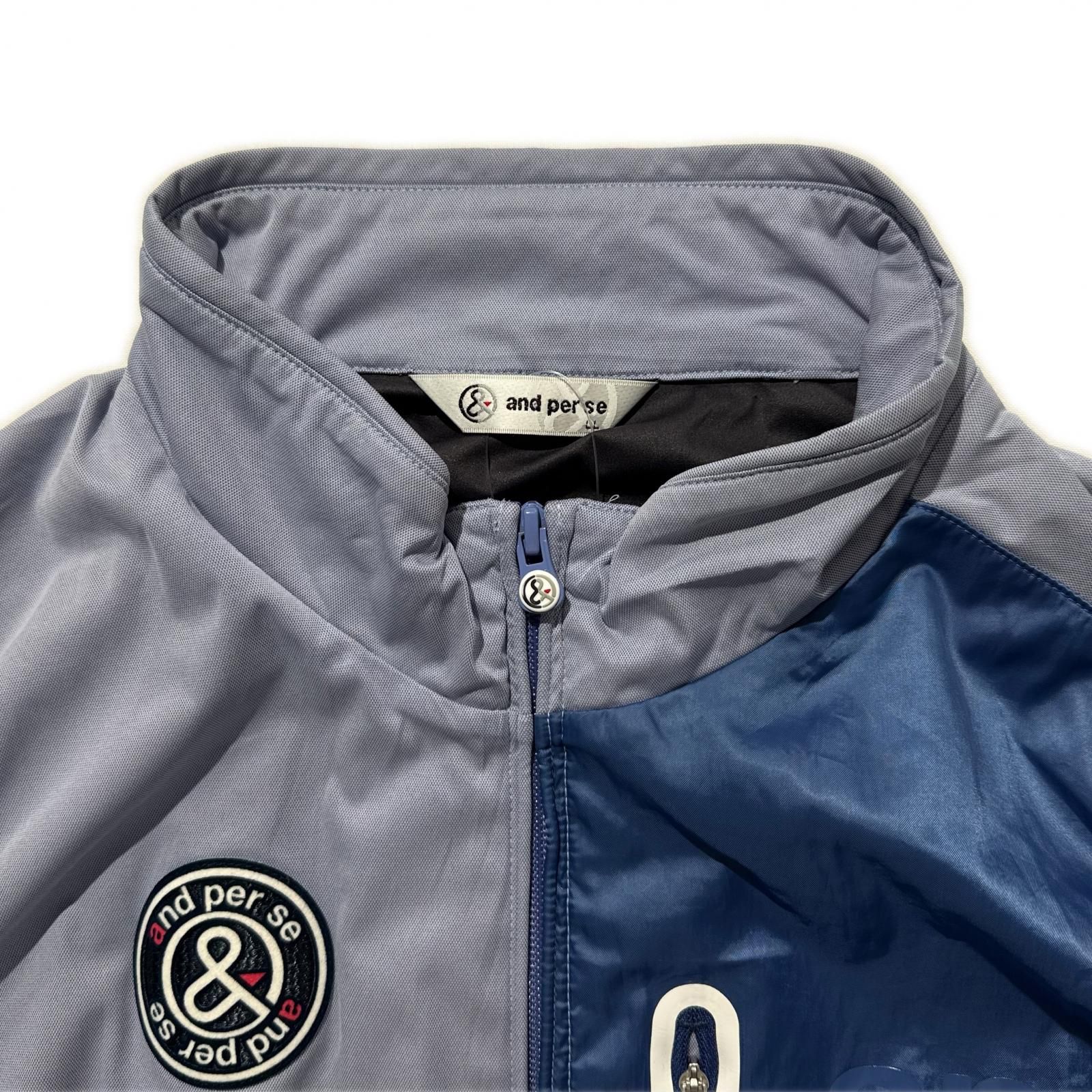 中古 メンズ アンパスィ and per se ベスト LL ブルー ダブルジップ