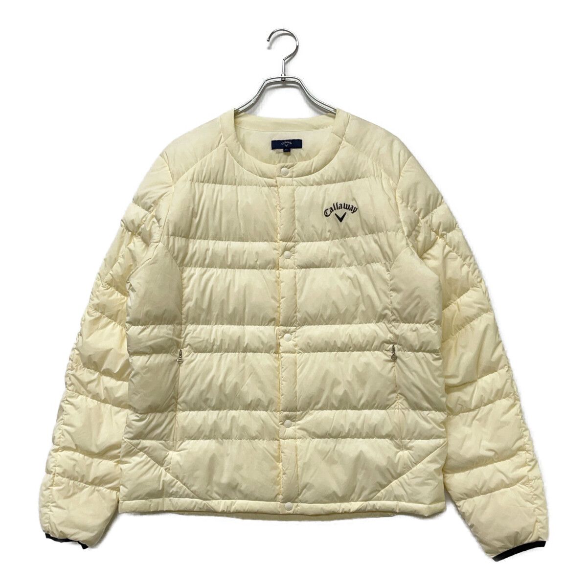 キャロウェイ　ノーカラーダウンジャケットLL 中古 メンズ キャロウェイ Callaway ダウンジャケット LL 白