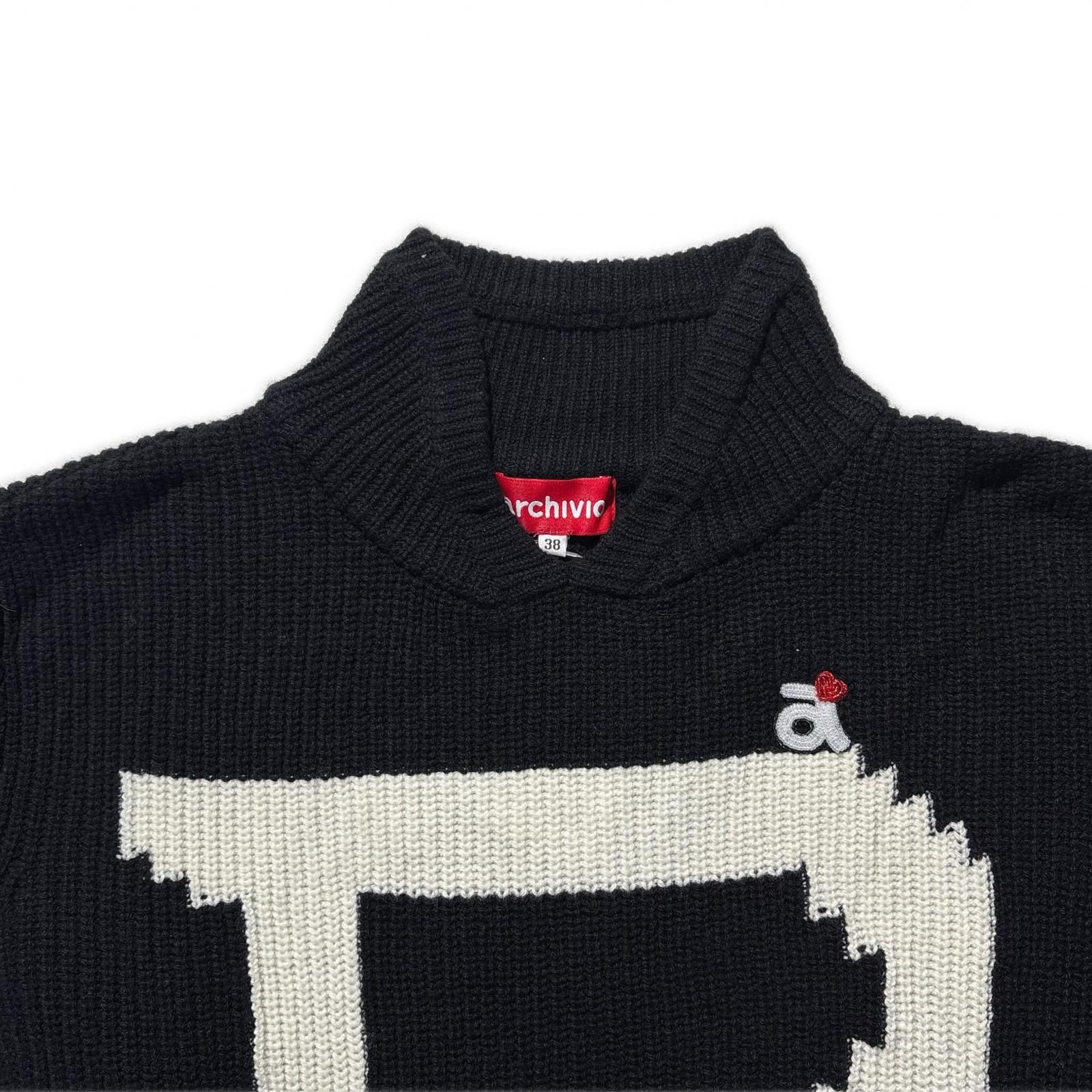 中古 レディース アルチビオ archivio セーター 38(M) 黒 ブラック