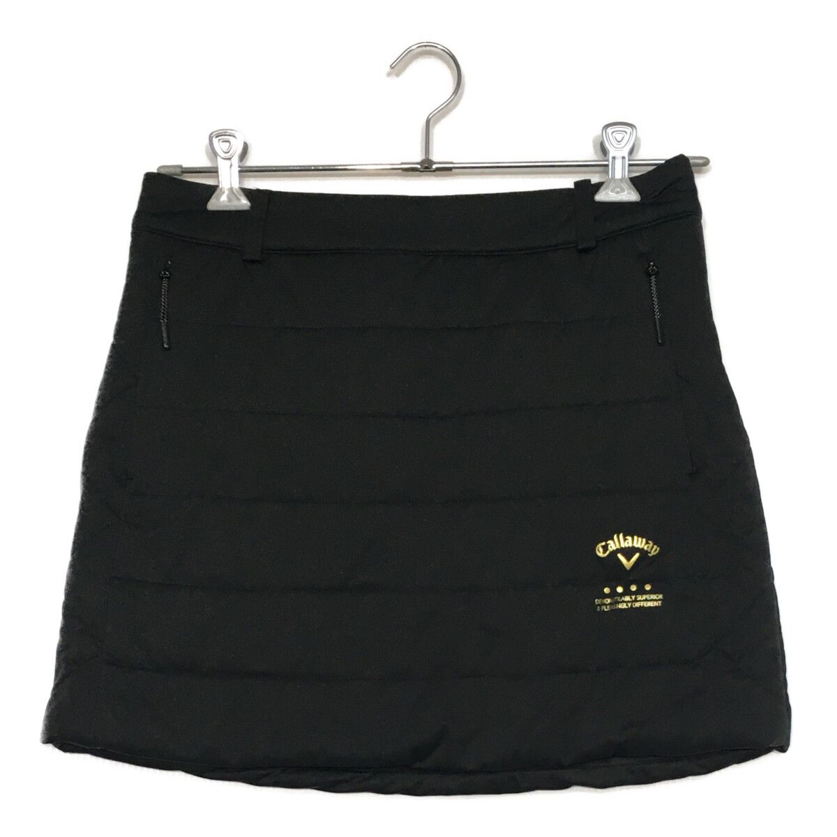 中古 レディース キャロウェイ Callaway スカート L 黒 ブラック 中綿