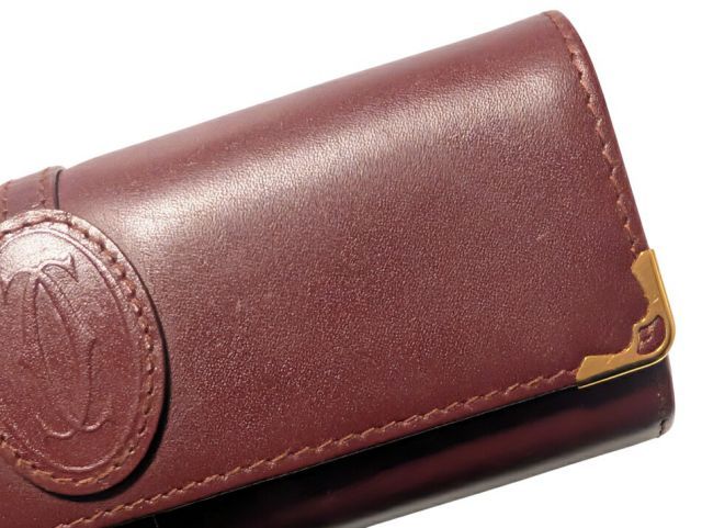 カルティエ メガネケース 眼鏡ケース マスト レザー ボルドー めがね