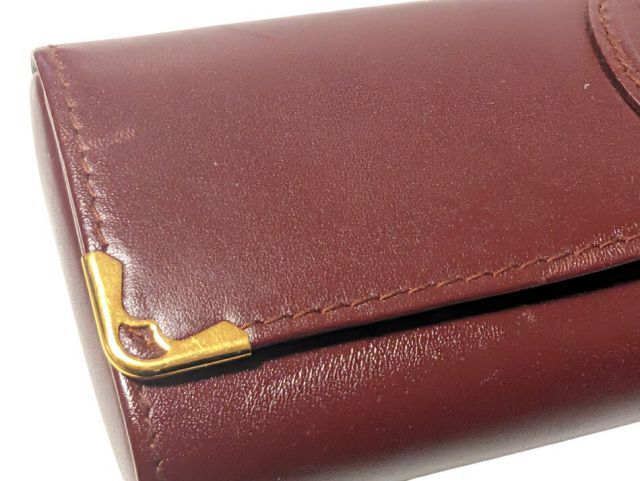カルティエ メガネケース 眼鏡ケース マスト レザー ボルドー めがね