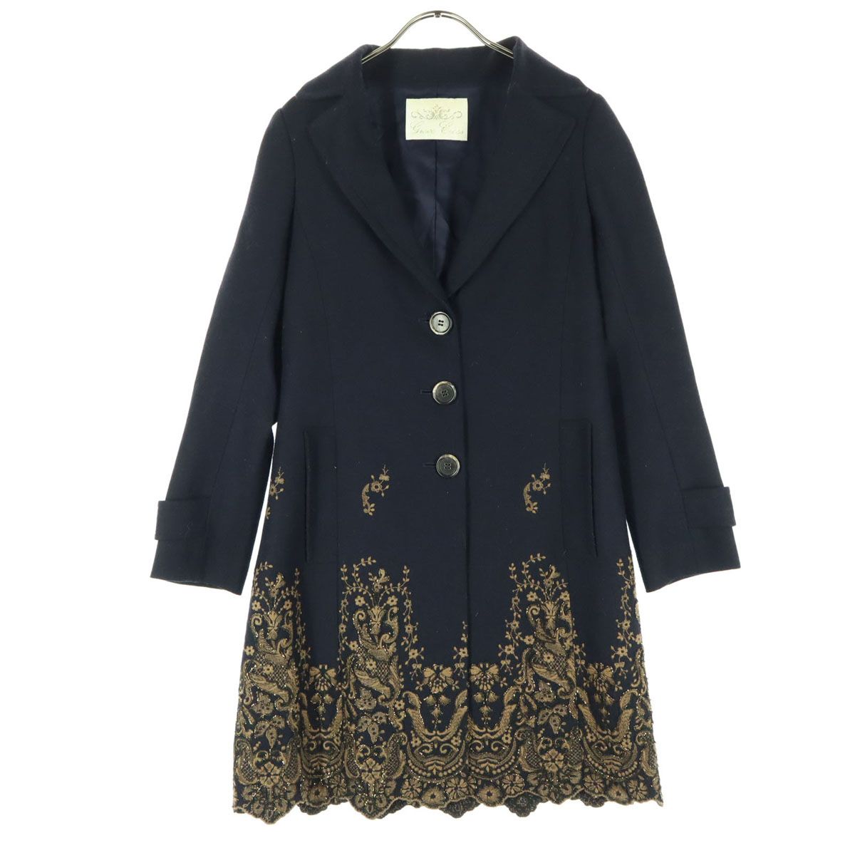 GRACE CLASS グレースクラス 日本製 ウール混 刺繍 長袖 チェスター