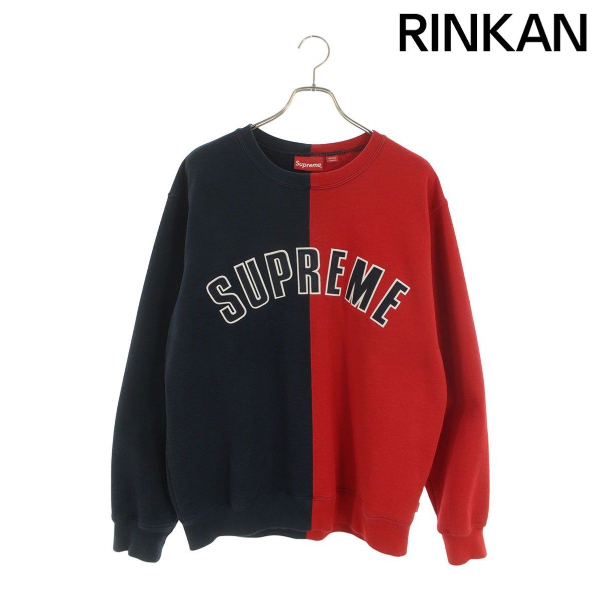 シュプリーム 18AW Split Crewneck Sweatshirt スプリットロゴプル
