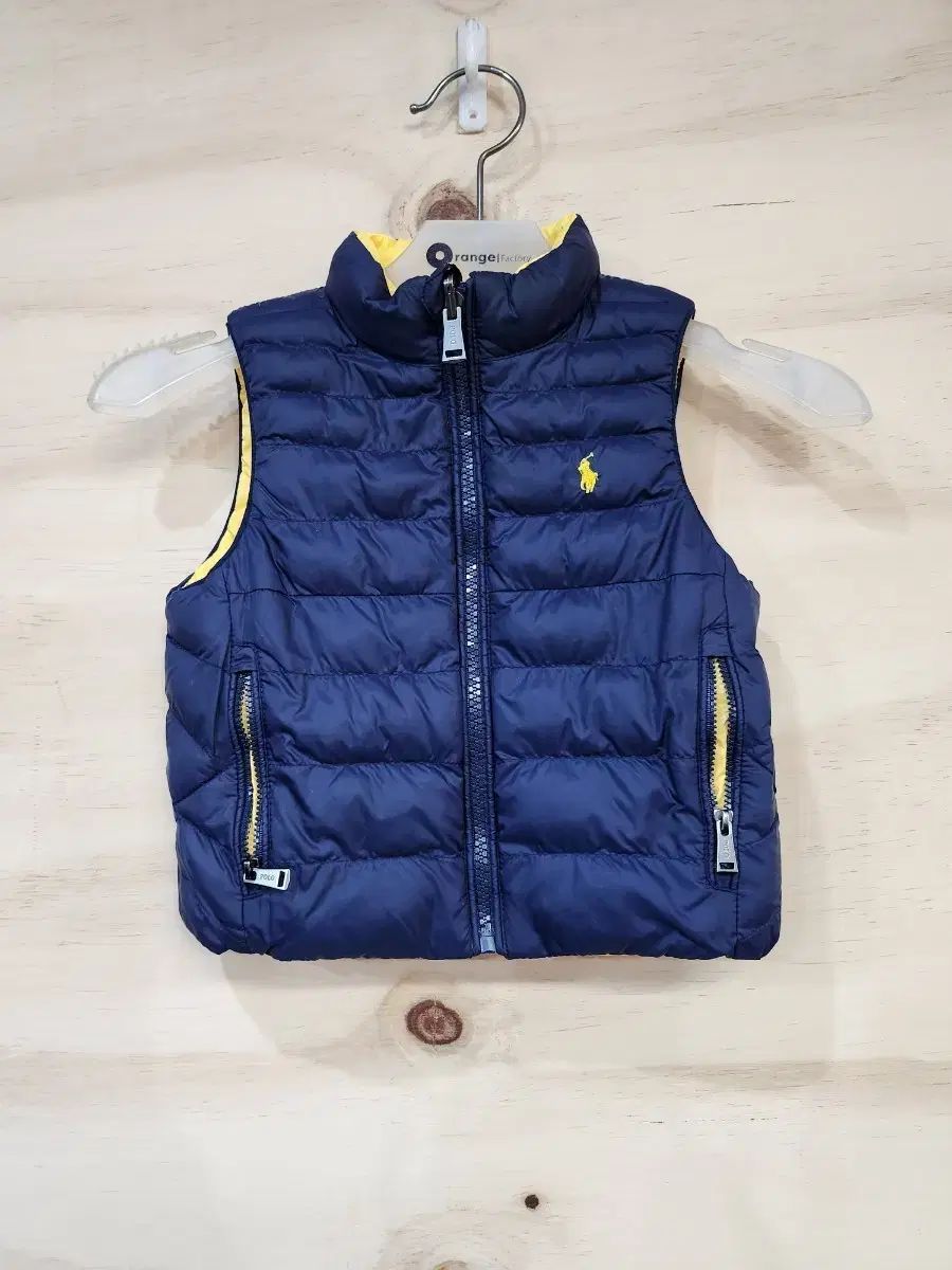 90s Polo Ralph Lauren キルティングダウンベスト ネイビー ポロラルフローレン キッズ (18m) リバーシブル ダウン ベスト