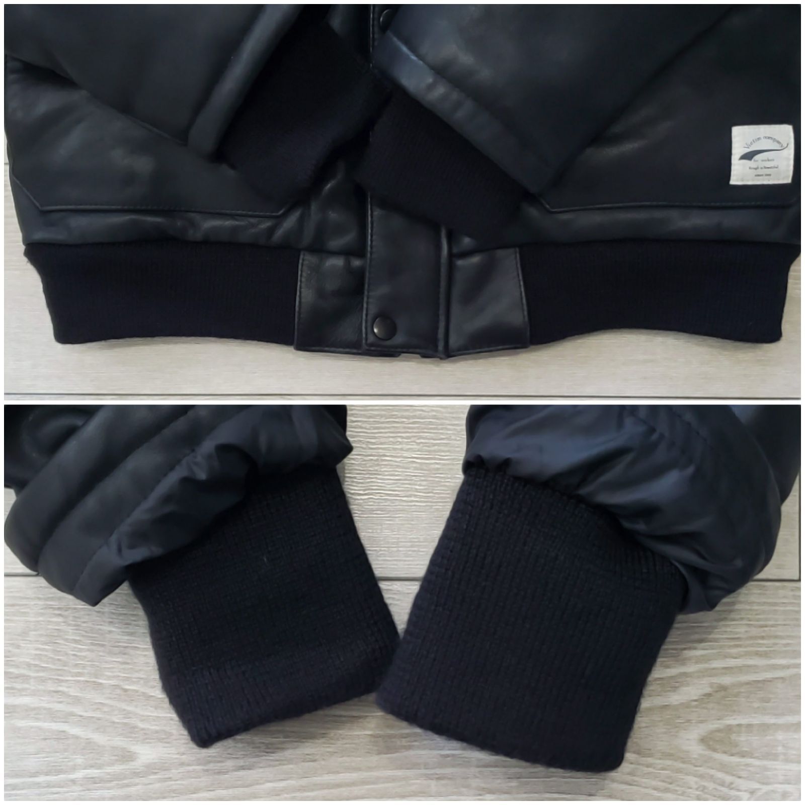 VICTIMヴィクティム□美品 2010年 LEATHER DOWN JACKET 牛革 ナッパ 