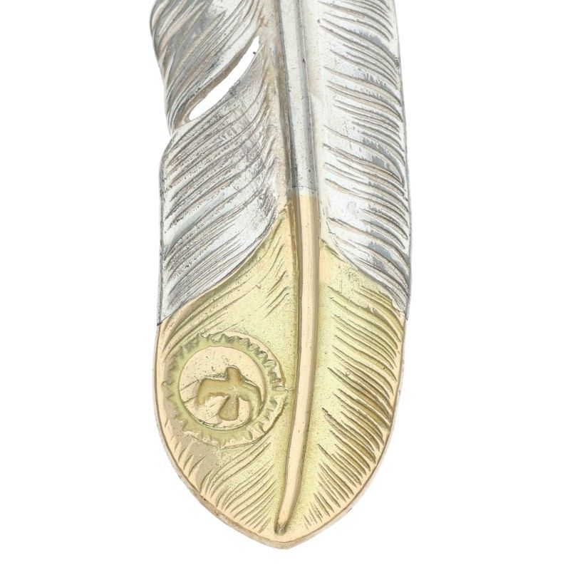 ゴローズ 先金特大フェザー 左向き ネックレストップ メンズ 特大