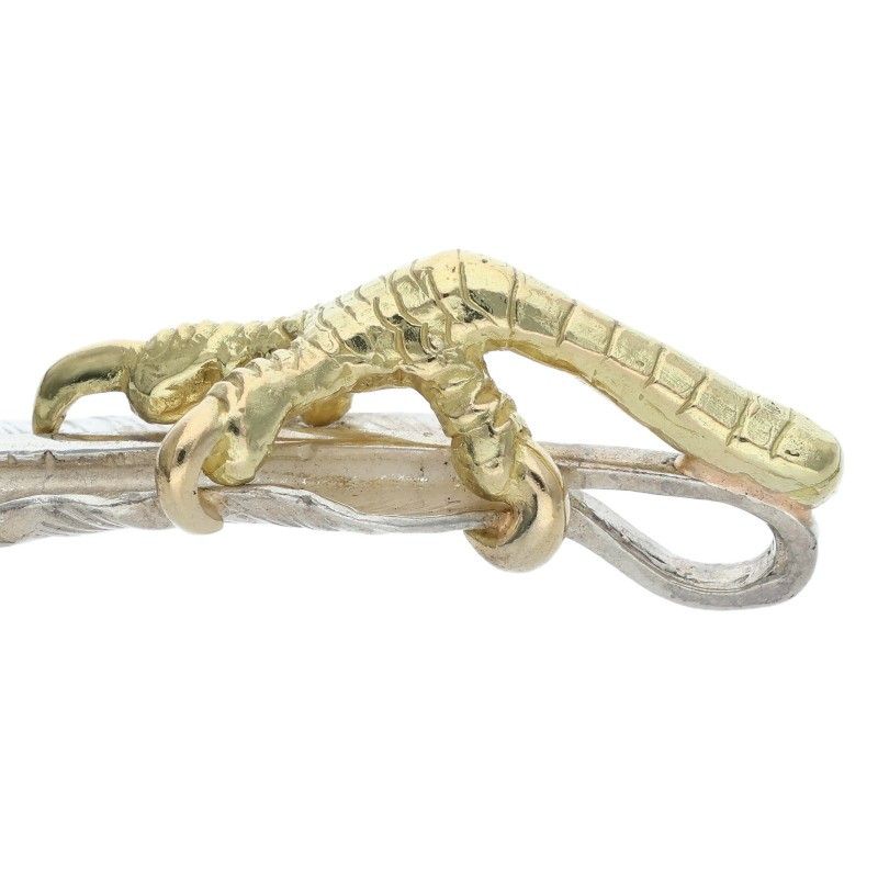 ゴローズ 金爪メタル付き特大フェザー 左向き ネックレストップ メンズ