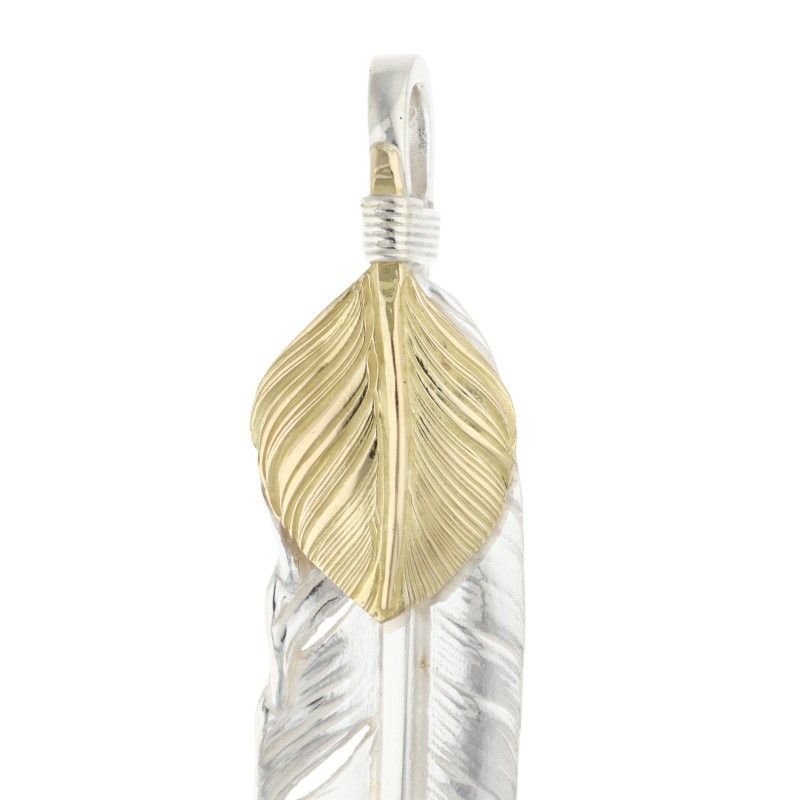 ゴローズ 上金特大フェザー 右向き ネックレストップ メンズ 特大