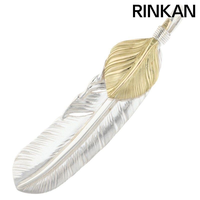 ゴローズ 上金特大フェザー 右向き ネックレストップ メンズ 特大