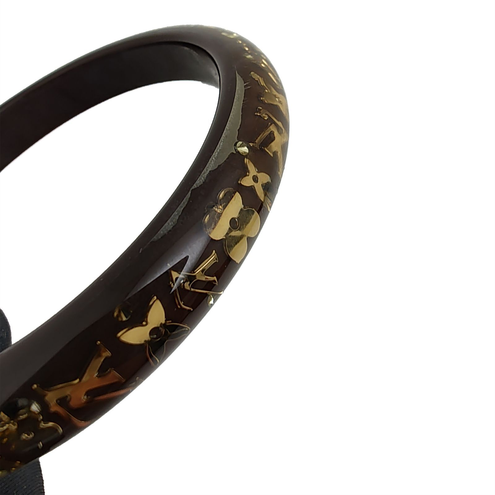 ルイヴィトン ブラスレ アンクルージョン バングル ブラウン ゴールド