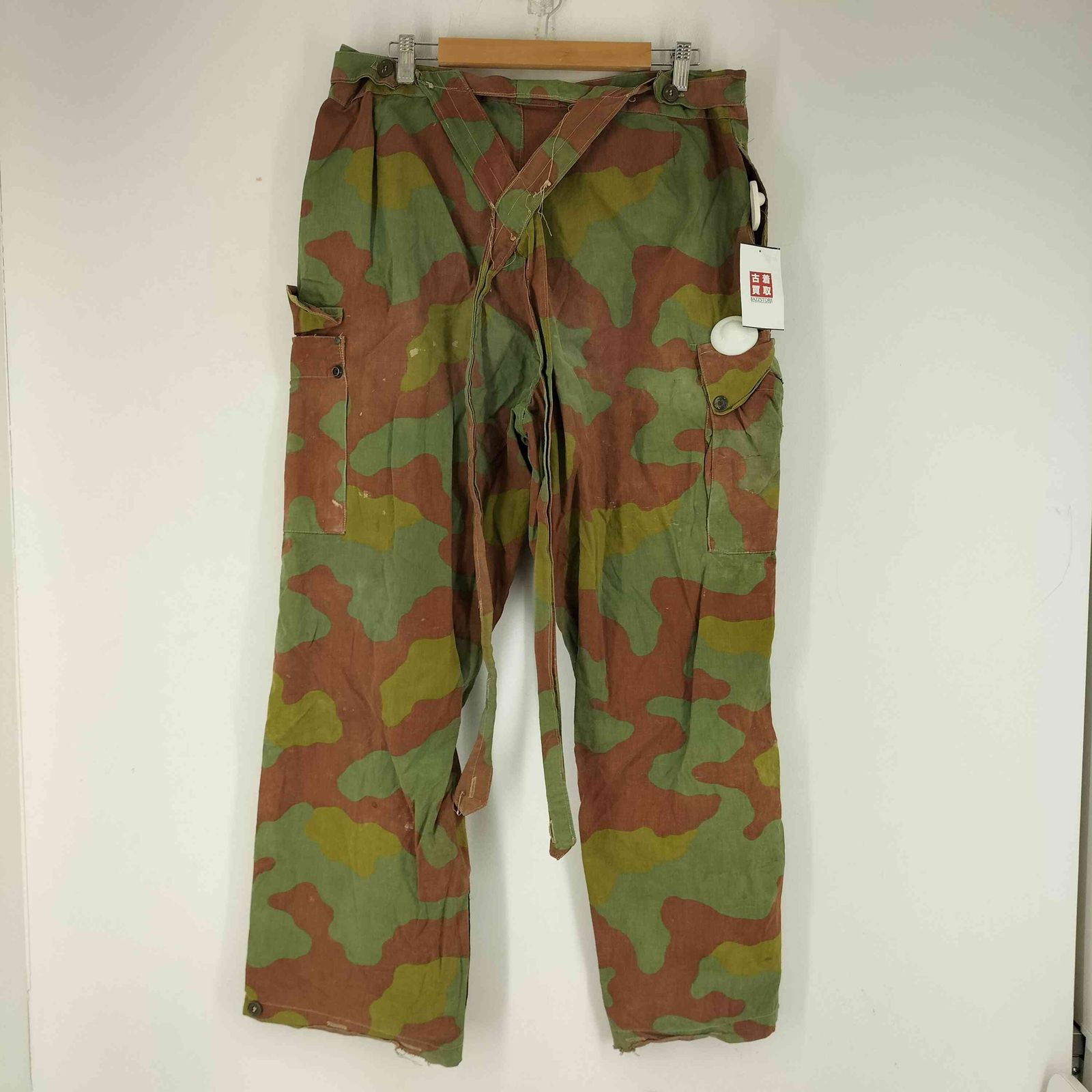 イタリア軍 サンマルコカモ カーゴパンツ オーバーホール 60s M-29 古着 古着 60s イタリア軍 M-29 サンマルコ カモ 迷彩 コンバット オーバー