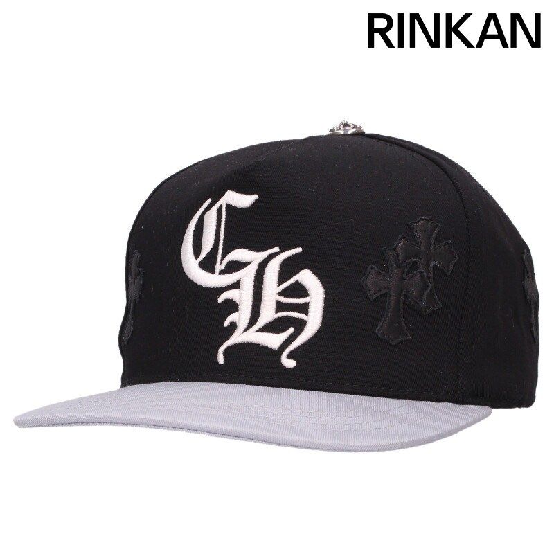 クロムハーツ CH HAT クロスパッチ付CH刺繍ベースボールキャップ