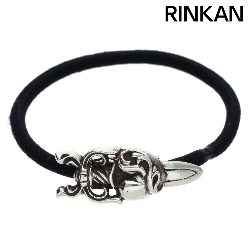 クロムハーツ HAIRBAND/ダガーハートボタンヘアゴム シルバーコンチョ