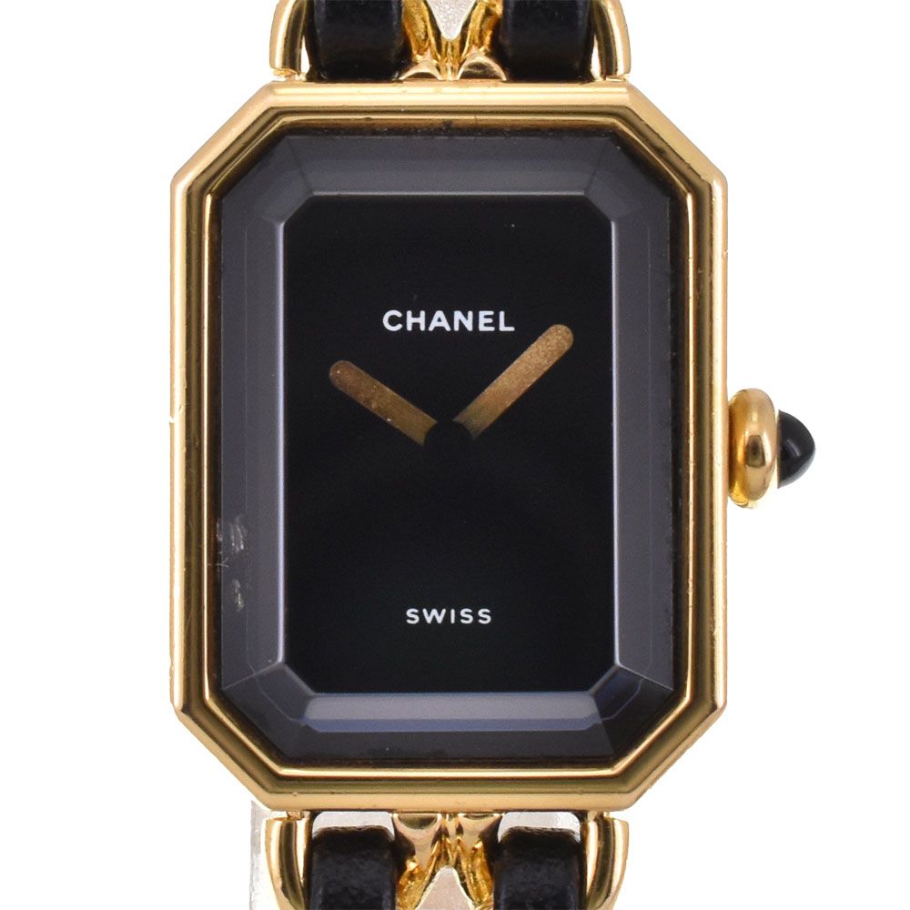 シャネル CHANEL H0001 プルミエール L GP/レザー クォーツ レディース