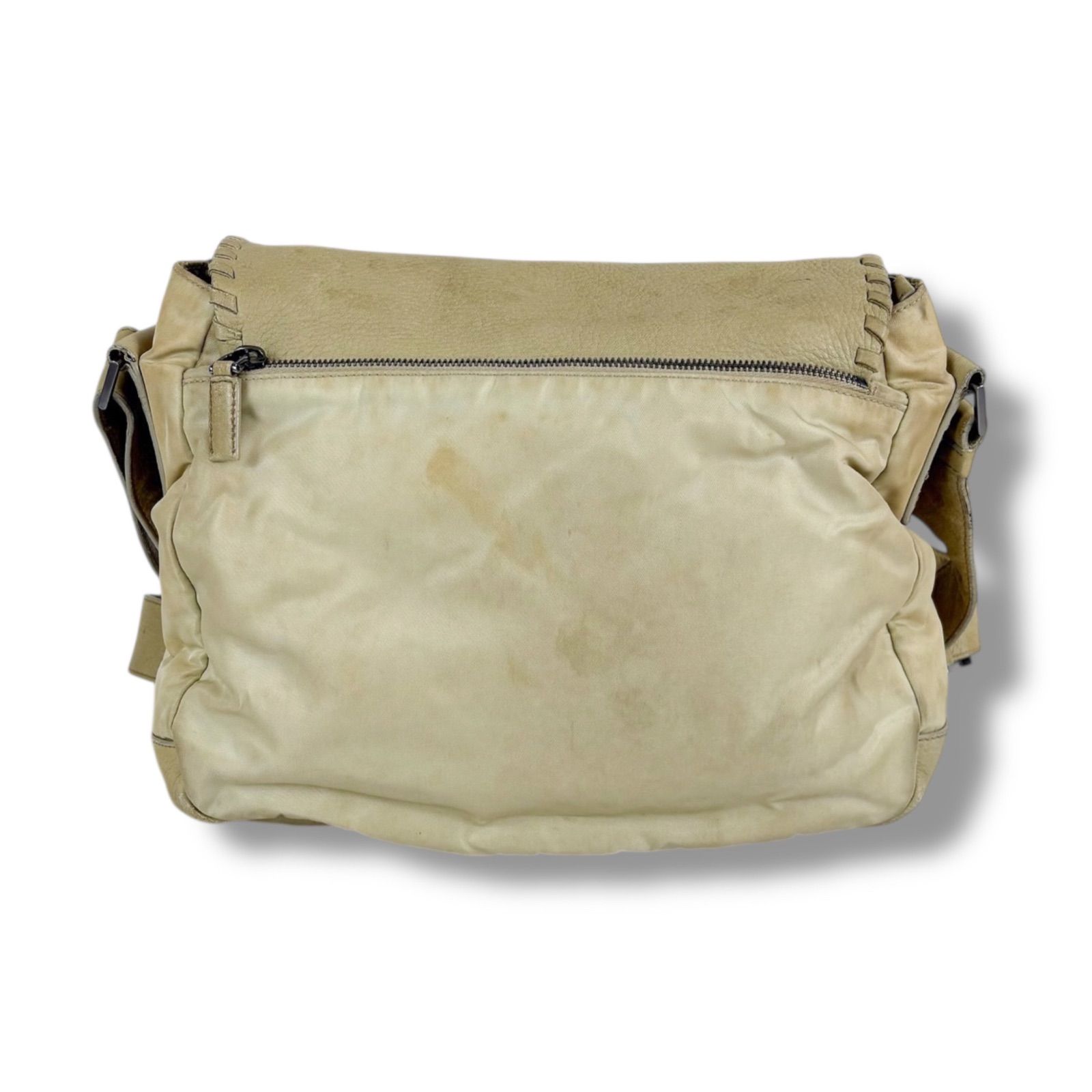 プラダ　ナイロン ベージュ ボディバッグ プラダ PRADA Wポケット クロスボディバッグ テスートナイロン