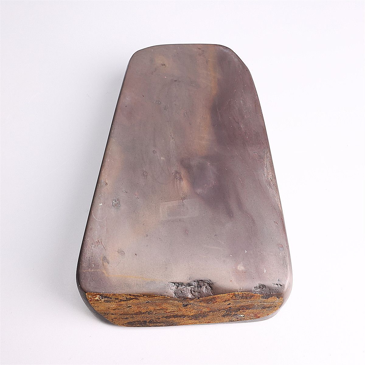 唐物 【天然端渓石製】 書道具 竹雀文 端渓硯 幅25×15㎝ 重4026g／木箱