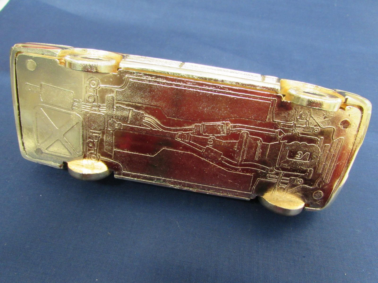 非売品 mazda マツダ LUCE ルーチェ 印鑑ケース ゴールド色 レザー