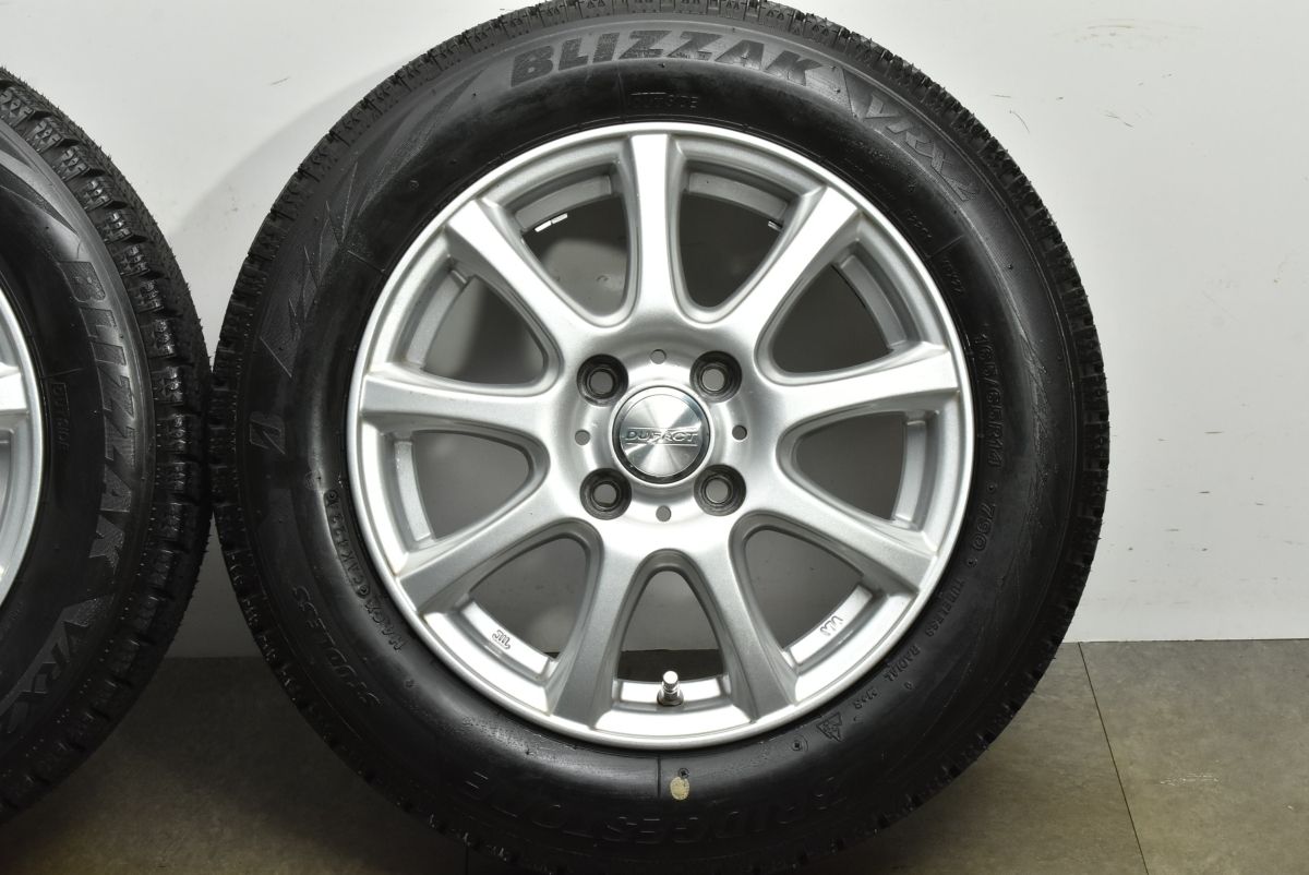 イボ付き バリ溝】DUFACT 14in 5.5J +42 PCD100 ブリザックVRX2 165 