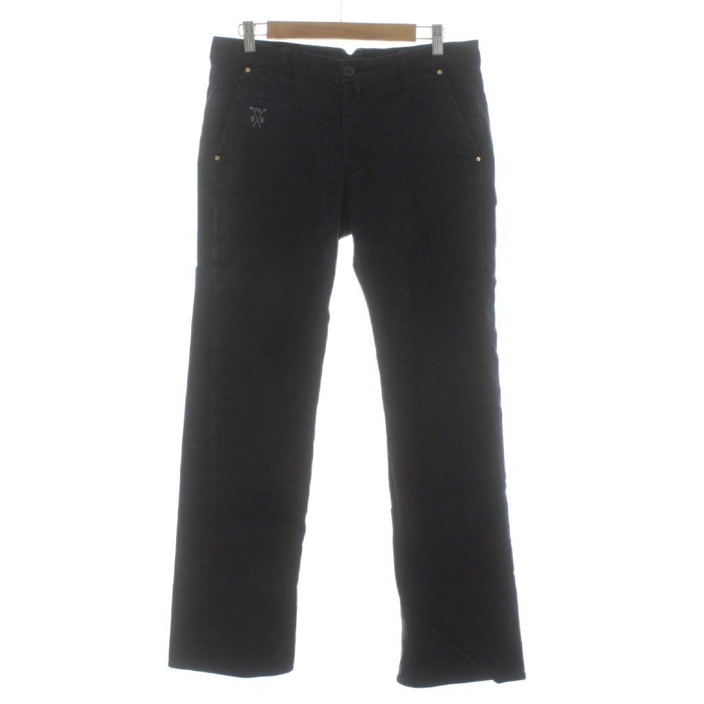 パーリーゲイツ PEARLY GATES パンツ 5 紺 ネイビー 刺繍ロゴ /KU