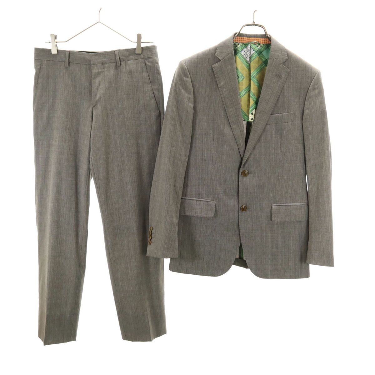 ETRO エトロ イタリア製 シルクブレンド ストライプ柄 スーツ 上下