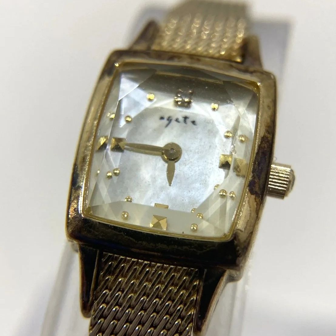 agete アガット レディース 腕時計 シルバー 18KGP - メルカリ