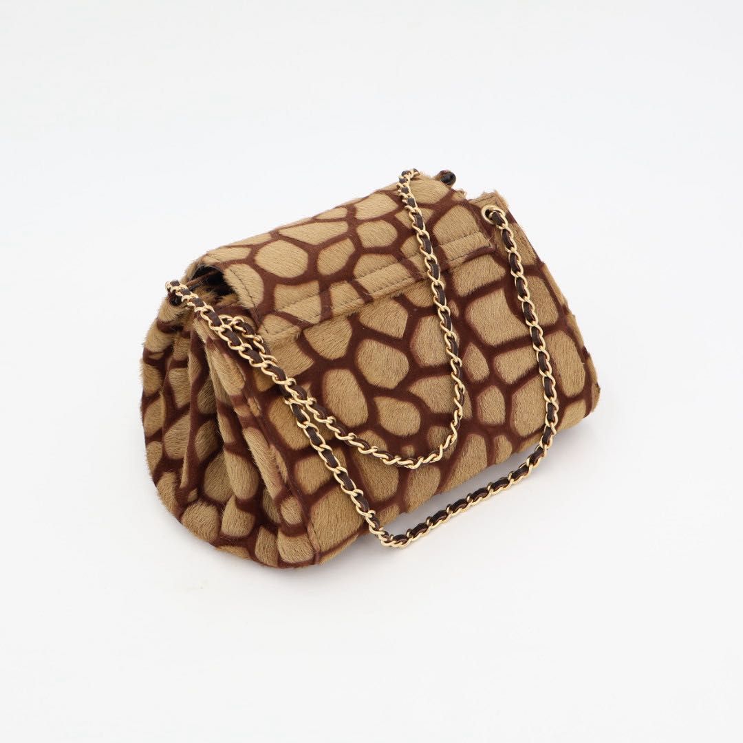 シャネル CHANEL 2.55 チェーンバッグ ハラコ キリン柄 ジラフ柄 