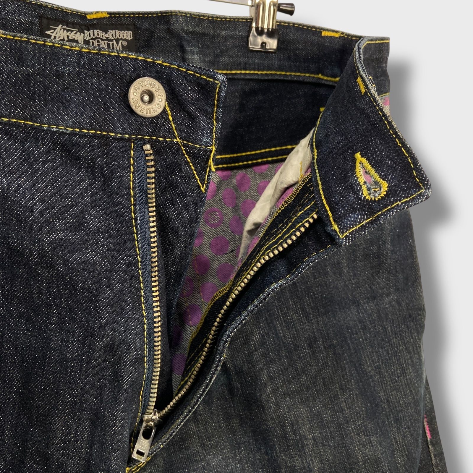 ☆STUSSY☆ステューシー☆SSシャネルロゴ☆デニムパンツ☆ドット柄 