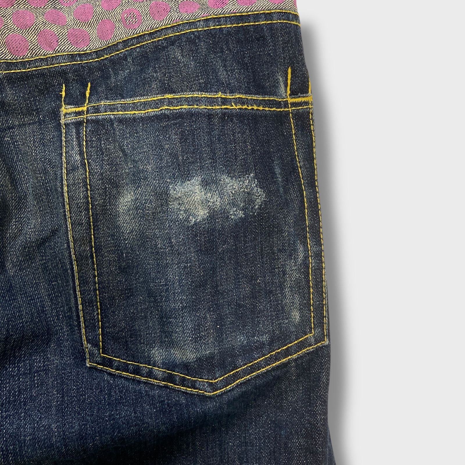 ☆STUSSY☆ステューシー☆SSシャネルロゴ☆デニムパンツ☆ドット柄 