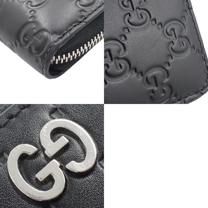 GUCCI(グッチ) グッチシマ GGロゴ ラウンドファスナー 長財布 ロング
