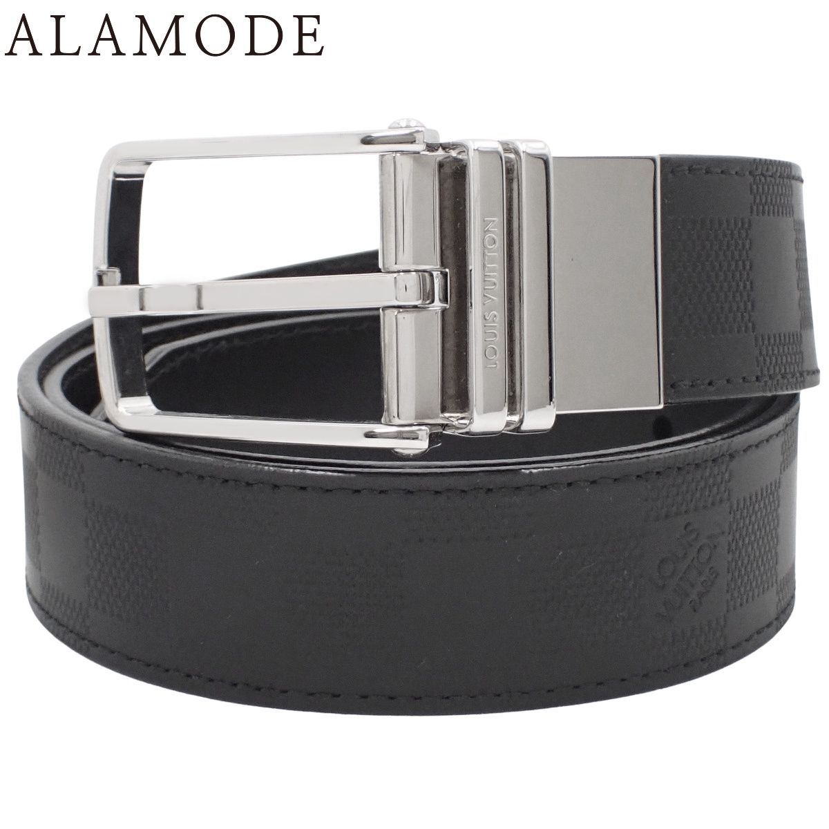 ほぼ未使用品　ルイヴィトン ベルト ダミエ・アンフィニレザー ベルト・ダミエ LOUIS VUITTON（ルイ・ヴィトン） ベルト メンズ ベルトダミエプリント